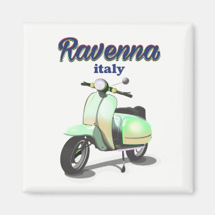 Imã Cartaz de viagem antigo de Ravena Itália
