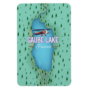 Ímã Cartaz de viagem antigo do Lago Gaube França