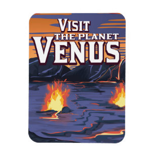 Ímã Cartaz de viagem ao planeta Vênus