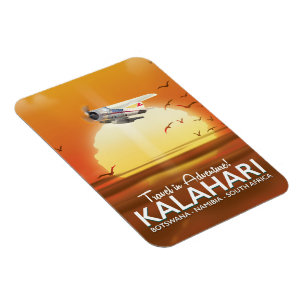 Ímã cartaz de viagem Aventura no Deserto do Kalahari