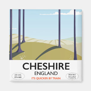 Imã cartaz de viagem Cheshire, Inglaterra