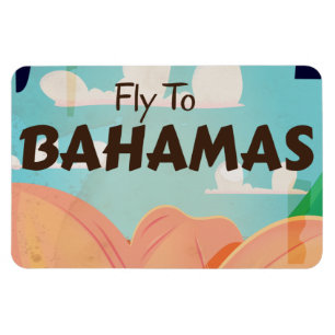 Ímã Cartaz de viagem clássico das Bahamas