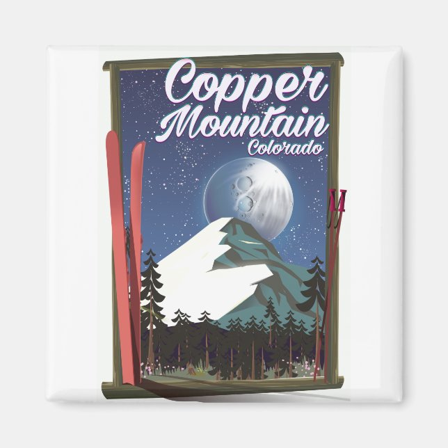 Imã cartaz de viagem Colorado Copper Mountain (Frente)