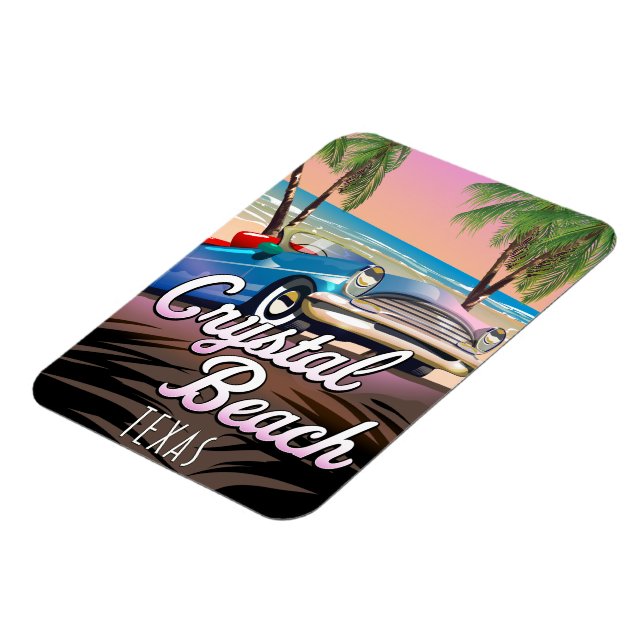 Ímã Cartaz de viagem Crystal Beach Texas (Left Side)