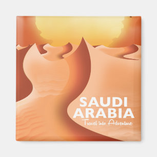 Imã Cartaz de viagem da Arábia Saudita de avião