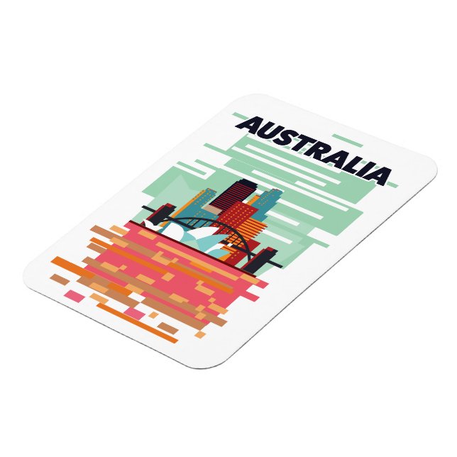 Ímã cartaz de viagem da Austrália (Left Side)