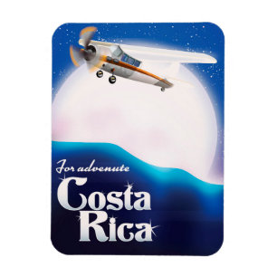 Ímã Cartaz de viagem da aventura da Costa Rica na lua