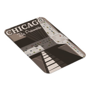 Ímã cartaz de viagem da cidade de Chicago
