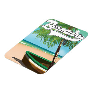Ímã Cartaz de viagem da ilha tropical das Bermudas