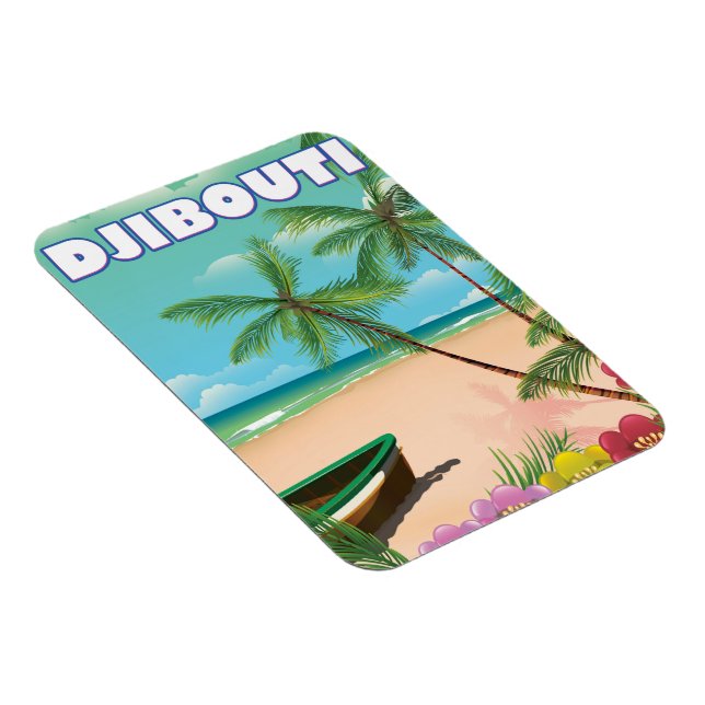 Ímã Cartaz de viagem da Praia de Djibuti (Lado Direito)