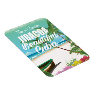 Ímã cartaz de viagem da praia de Jibacoa Cuba