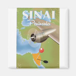Imã Cartaz de viagem de avião da Península do Sinai