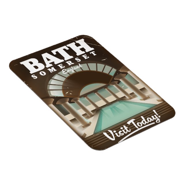 Ímã Cartaz de viagem de Bath Somerset Inglaterra (Lado Direito)