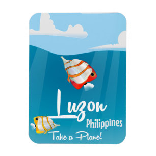 Ímã Cartaz de viagem de desenho animado de Luzon, Fili