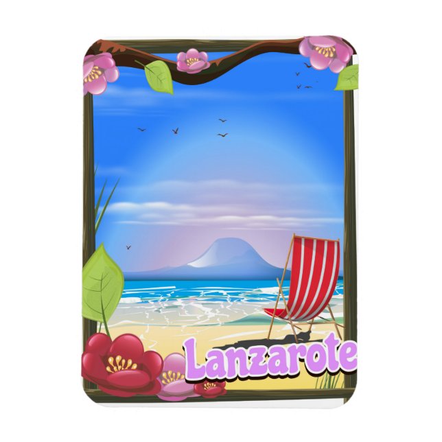 Ímã Cartaz de viagem de Lanzarote (Vertical)