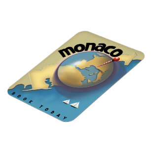 Ímã cartaz de viagem de Mônaco