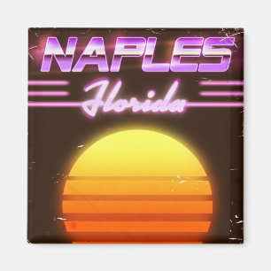 Imã Cartaz de viagem de Nápoles Flórida anos 80