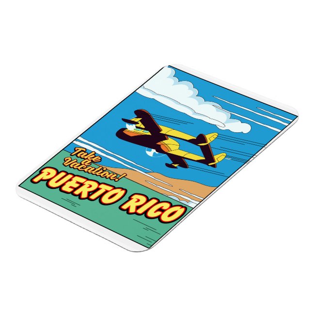 Ímã cartaz de viagem de Porto Rico (Left Side)