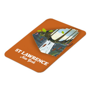 Ímã Cartaz de viagem de St Lawrence Nova York