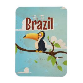 Ímã Cartaz de viagem de Tucano para voar para o Brasil