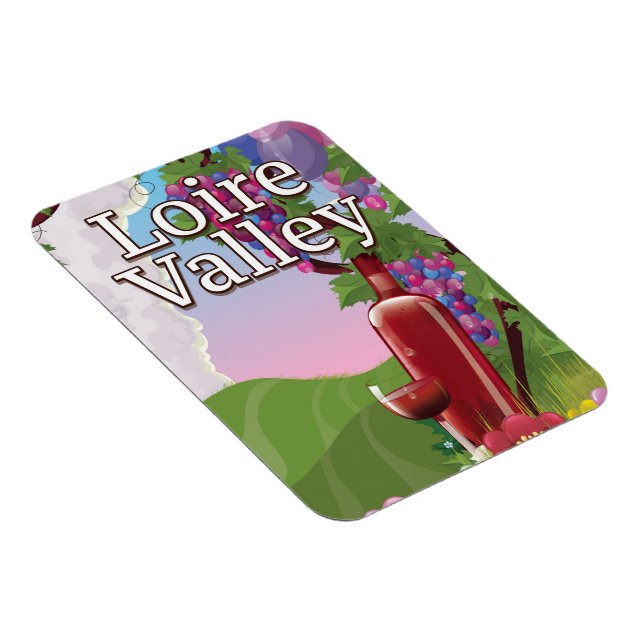 Ímã cartaz de viagem de vinho do vale do loire (Lado Direito)