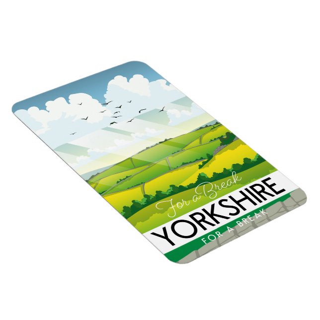 Ímã cartaz de viagem de Yorkshire (Lado Direito)