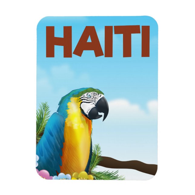 Ímã cartaz de viagem do Haiti (Vertical)