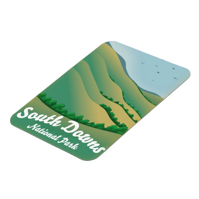 Ímã cartaz de viagem do parque nacional South Downs (Left Side)
