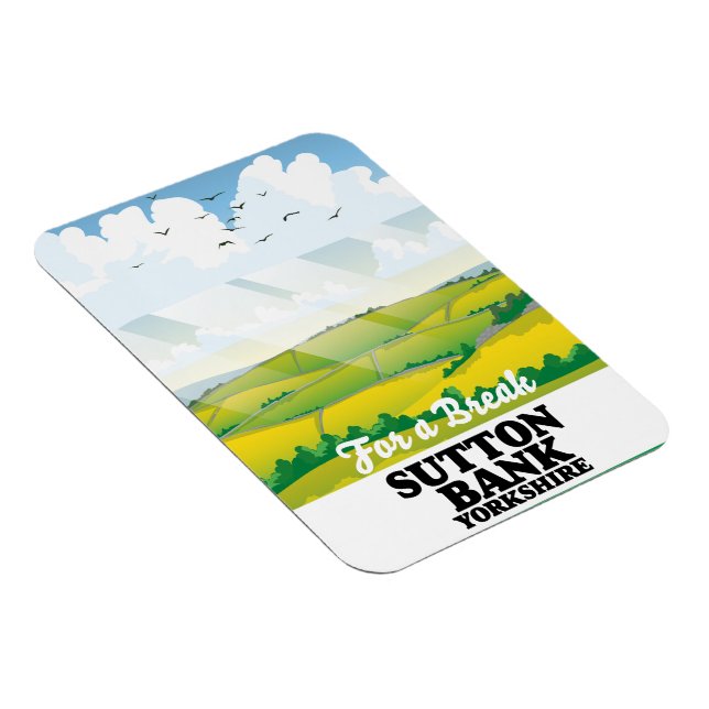 Ímã Cartaz de viagem do Sutton Bank yorkshire (Lado Direito)