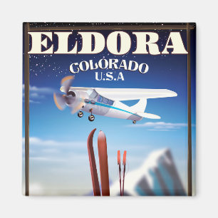 Imã Cartaz de viagem Eldora Colorado.