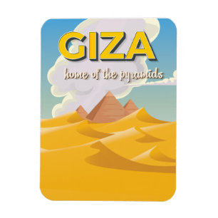 Ímã Cartaz de viagem Gizé - Lar das pirâmides