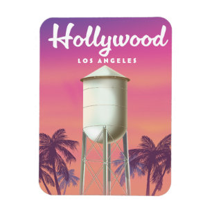 Ímã Cartaz de viagem Hollywood Los Angeles