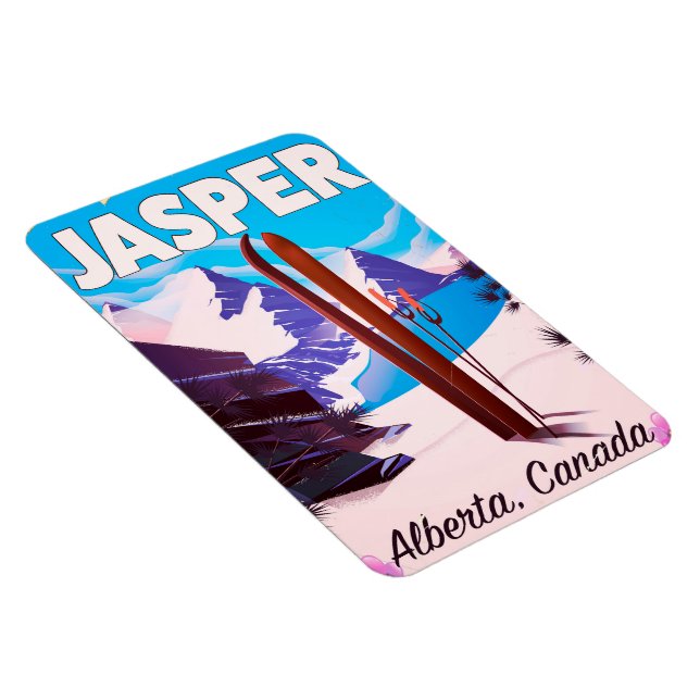 Ímã Cartaz de viagem Jasper Alberta Canadá (Lado Direito)
