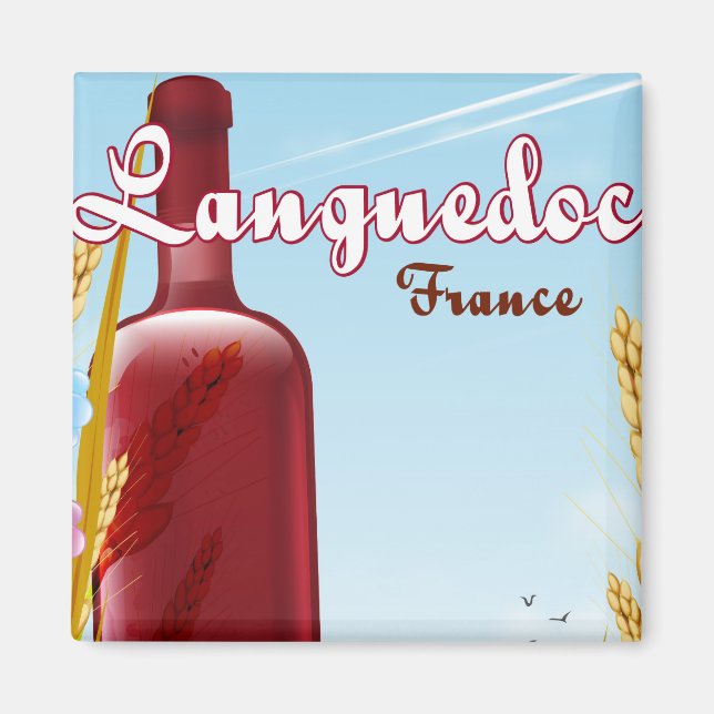 Imã cartaz de viagem Languedoc França (Frente)
