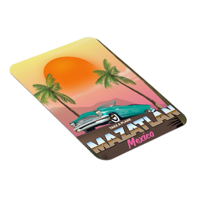 Ímã cartaz de viagem Mazatlán México (Lado Direito)