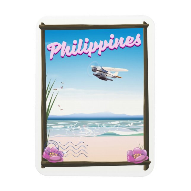Ímã cartaz de viagem para Filipinas (Vertical)