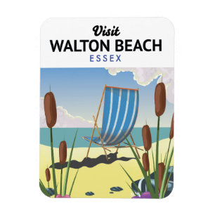 Ímã Cartaz de viagem para Walton Beach, Essex Seaside