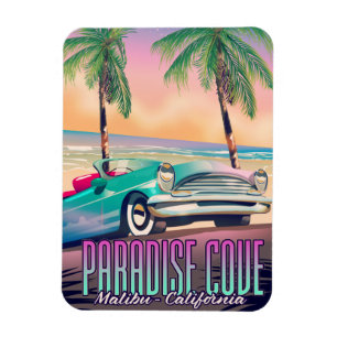 Ímã Cartaz de viagem Paradise Cove,Malibu,Califórnia