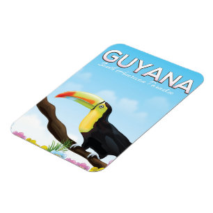 Ímã Cartaz de viagem paraíso sul-americano da Guiana