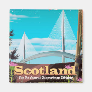 Imã cartaz de viagem Scotland Queensferry Crossing
