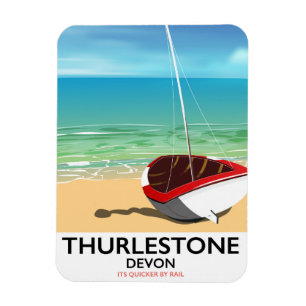Ímã Cartaz de viagem Thurlestone South Devon
