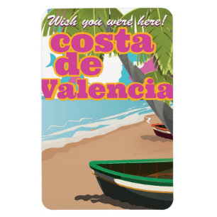 Ímã Cartaz de viagem vintage da Costa Blanca