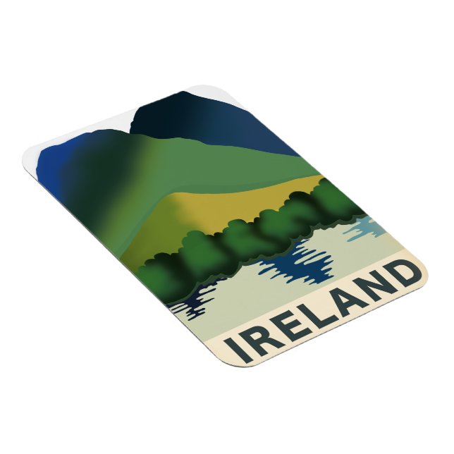 Ímã Cartaz de viagem vintage da Irlanda (Lado Direito)