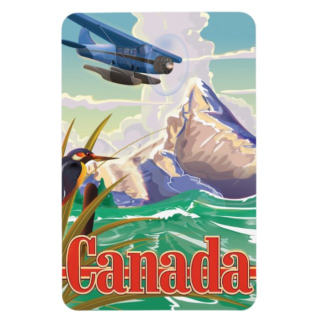Ímã Cartaz de viagem vintage do Canadá (Vertical)