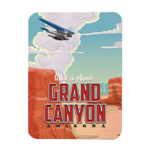 Ímã Cartaz de viagem vintage do Grand Canyon
