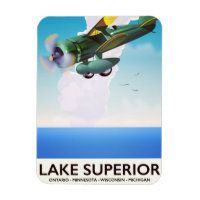 Cartaz de viagem vintage do Lago Superior