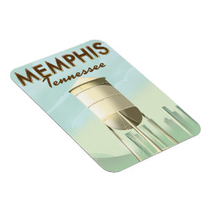 Ímã Cartaz de viagem vintage Memphis Tennessee