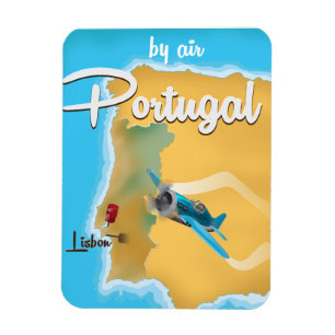 Ímã cartaz de viagem vintage Portugal