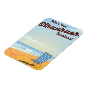 Ímã Cartaz de viagem vintage Stranraer Escócia