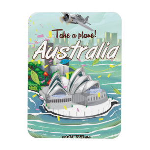 Ímã Cartaz de viagem vintage Sydney Austrália